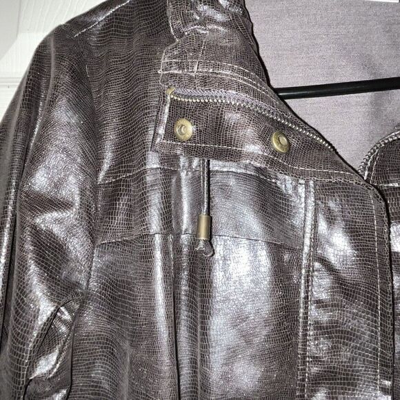 Zenergy Jacket Sz 1 Medium 8‎ Metallic Reptile Print Brown - Picture 3 of 15